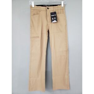 Wrangler Size 10 Stretch Gamer Cargo ADJUSTABLE WAIST brown beige pants uniform‎